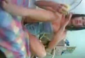 сука ездит на двойном трахании