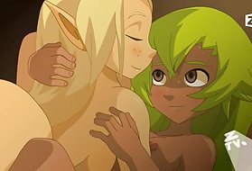 Жирная старшая медсестра протирает розовую влагалище